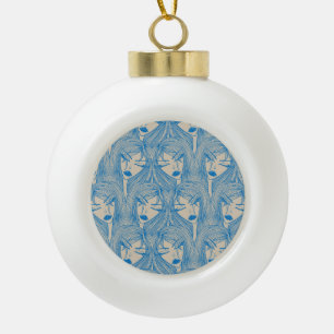 Boule En Céramique Fille glamour : motif sans couture stylisée.