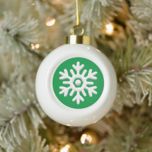 Boule En Céramique Flacon de neige blanc épuré et minimaliste moderne
