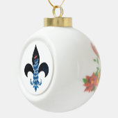 Boule En Céramique Fleur De Lis Snowman avec lumières (Droite)