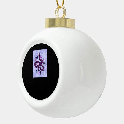 Boule En Céramique Fleurs d'araignées de serpent Whimsigoth (Droite)