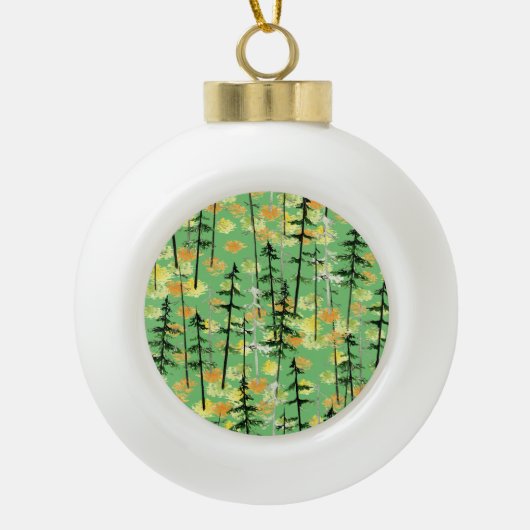 Boule En Céramique Forêt d'automne : Beauté naturelle incomparable (Devant)