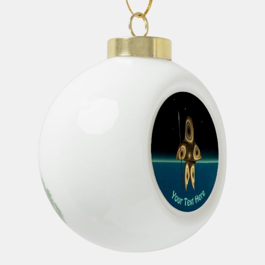 Boule En Céramique Fractal Inuit Hunter (Gauche)