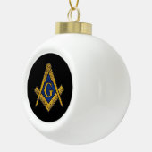Boule En Céramique Freemason Masonic Carré et Compass Freemasony (Droite)