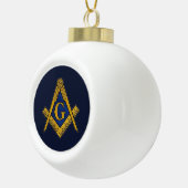 Boule En Céramique Freemason Masonic Carré et Compass Freemasony (Droite)