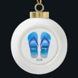Boule En Céramique Fun Flip Flops Summer Beach Art pour vacances<br><div class="desc">Fun Flip Flops Summer Beach Art pour vacances</div>
