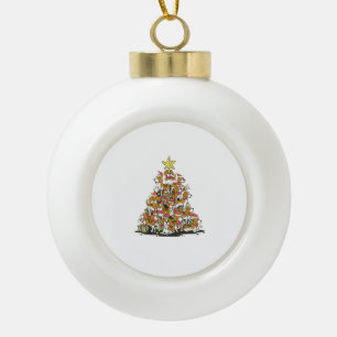 Boule En Céramique Funny arbre de Noël beagle pour amoureux de les ch
