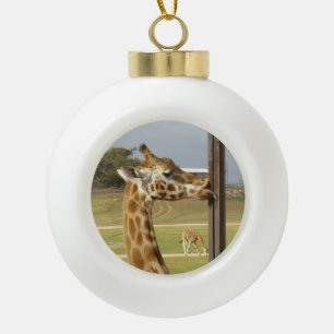 Boule En Céramique Funny Giraffe Pucker Up,