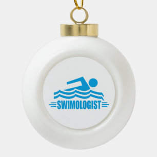 Boule En Céramique Funny Swimmer's
