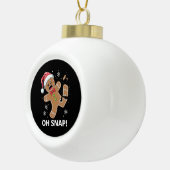 Boule En Céramique Gingerbread Man Oh Snap Christmas Funny Cookie (Droite)
