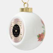 Boule En Céramique Gold Chic Rose Gold 50e anniversaire Mariage (Droite)