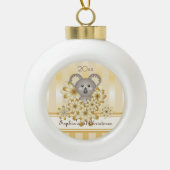 Boule En Céramique Gold Stripe Cute Baby Koala (Devant)