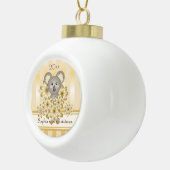 Boule En Céramique Gold Stripe Cute Baby Koala (Droite)