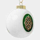 Boule En Céramique Golden Celtic noeud sur vert (Gauche)
