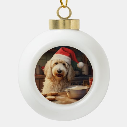 Boule En Céramique Goldendoodle Christmas Cookies Holiday (Devant)