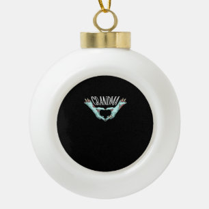 Boule En Céramique Grand-mère Zombie Coeur main Halloween Costume fam