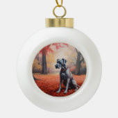 Boule En Céramique Grande Danse en automne Feuilles automne Inspirati (Devant)