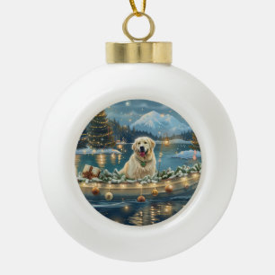 Boule En Céramique Grande Pyrénées Noël Festive Voyage