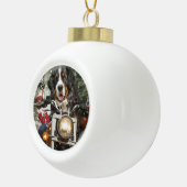 Boule En Céramique Grande Suisse de l'équitation moto Noël (Droite)