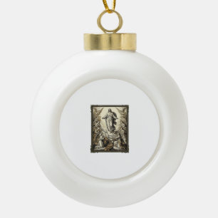 Boule En Céramique Gravure d'ange d'ascension vintage Vector Art_1