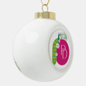 Boule En Céramique #GreenPeacockSnowflakeFramedOrnament (Gauche)