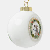 Boule En Céramique Greyhound Christmas Wreath Festive Pup (Gauche)