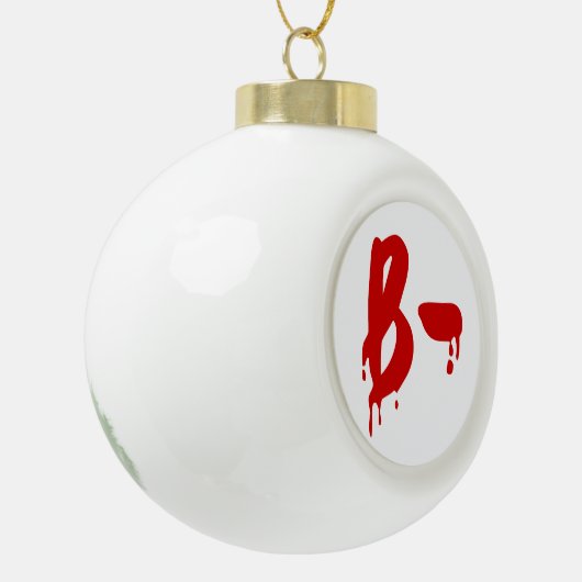 Boule En Céramique Groupe sanguin B- Hôpital d'horreur négatif (Gauche)