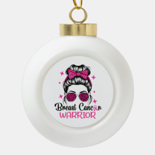 Boule En Céramique Guerrier de sensibilisation au cancer du sein