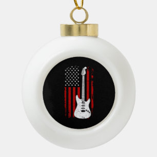 Boule En Céramique Guitare américaine drapeau américain lecteur de mu