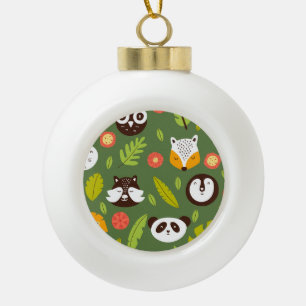 Boule En Céramique Habitants de la forêt : motif scandinave pour enfa