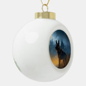 Boule En Céramique Halloween berger allemand effroi (Gauche)