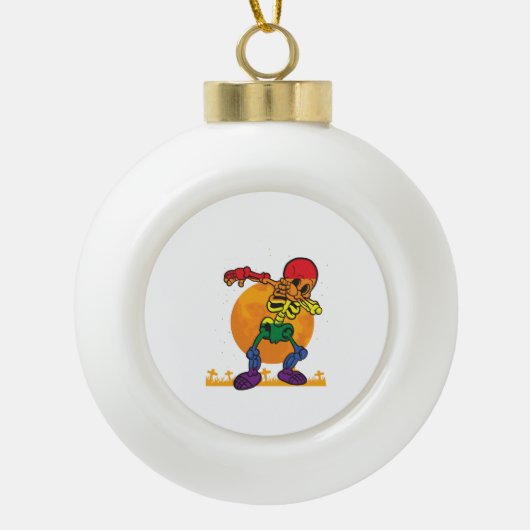 Boule En Céramique Halloween Dabbing Skeleton Costume LGBT (Devant)