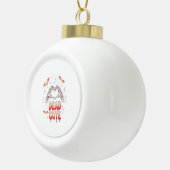 Boule En Céramique halloween Squelette Mains Coeur, chauves-souris et (Droite)