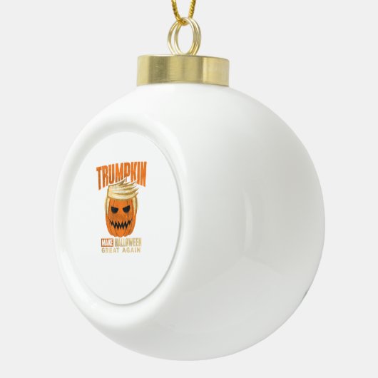 Boule En Céramique Halloween Trumpkin drôle rendre l'Amérique grande (Droite)