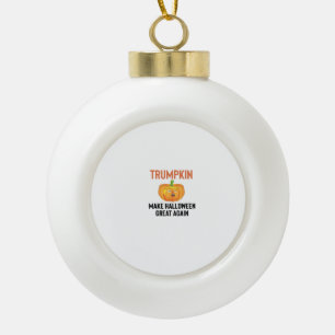 Boule En Céramique Halloween Trumpkin - Graphique Citrouille drôle po