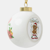 Boule En Céramique Happy Paw-lidays Snowflake Framed Ornament (Gauche)