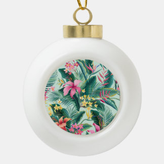 Boule En Céramique Hibiscus tropicaux : Motif Floral sans joint