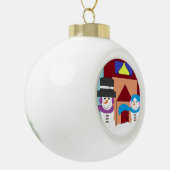 Boule En Céramique Hiver enneigé : (Gauche)