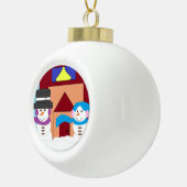 Boule En Céramique Hiver enneigé : (Droite)