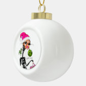 BOULE EN CÉRAMIQUE HO HO HO ORNAMENT (Droite)