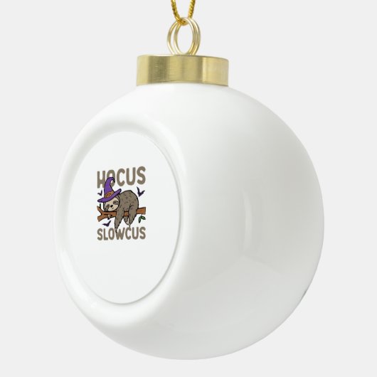 Boule En Céramique Hocus Slowcus Funny Halloween Sloth Classic T-Shir (Droite)