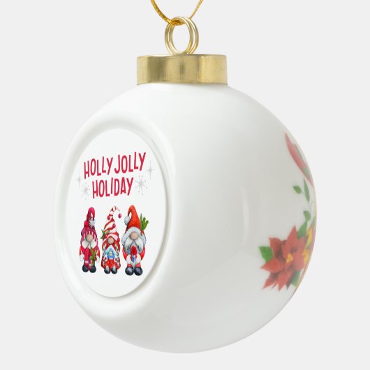 Boule En Céramique Holly Jolly Gnomes Holiday (Droite)