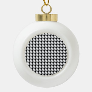 Boule En Céramique Houndstooth noir et blanc par Shirley Taylor