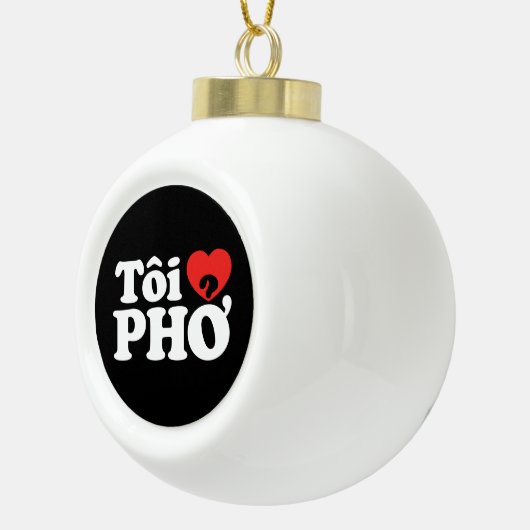 Boule En Céramique I Heart (Love) Pho (Tôi PHỞ) (Droite)