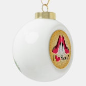 Boule En Céramique I Love Chaussures avec Red Stiletto (Gauche)