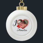 Boule En Céramique I Love My Girlfriend Custom Personalized<br><div class="desc">amour Ma petite amie Personnalisée Chemise Personnalisée Personnalisée J'aime Ma petite amie Personnalisée Chemise</div>