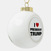 Boule En Céramique I Love Président Trump Heart (Gauche)