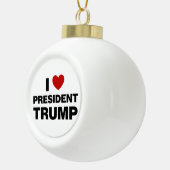 Boule En Céramique I Love Président Trump Heart (Droite)