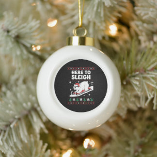 Boule En Céramique Ici pour faire du traîneau ours polaire de Noël Xm