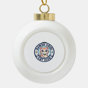 Boule En Céramique Idée cadeau maman chat chibi kawaii - Kawaii Chibi