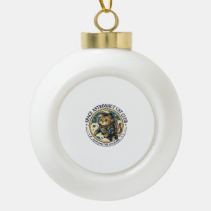 Boule En Céramique Idée cadeau papa chat astronaute spatial - Astr